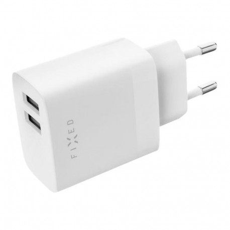 FIXED Dual USB reisilaadija 17W, valge | Fixed