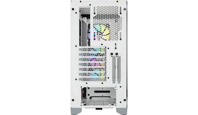 Corsair | Tempered Glass Mid-Tower ATX Case | iCUE 4000X RGB | Side window | White | Mid-Tower | Pow