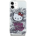 Hello Kitty HKHCP15SHDGPHT iPhone 15 /14 / 13 6.1" valge kõvakorpus IML Kitty On Bricks Graffiti