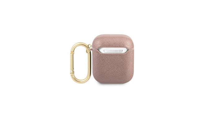 Guess GUA2SASMP AirPods cover pink Saffiano Script Metal Collection