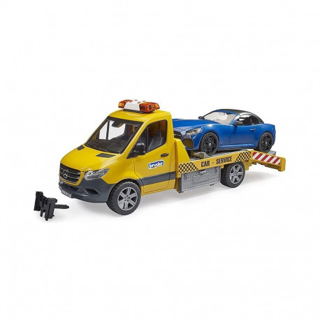 Bruder MB Sprinter autoveduk valgus- ja helimooduliga, mudelsõiduk (oranž/sinine, sisaldab Roadsteri