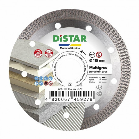 DISTAR MULTIGRES DIAMOND BLADE 115 x 1.4 x 10 x 22.23mm