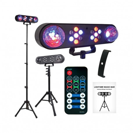 LIGHT4ME LED PAR efekt ja diskokera MAGIC BAR statiiviga