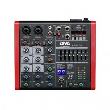 DNA mikserpult CM4-DSP USB MP3 Bluetooth Phantom