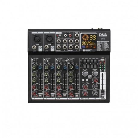 DNA QFX6 6-channel analog sound mixer with Bluetooth