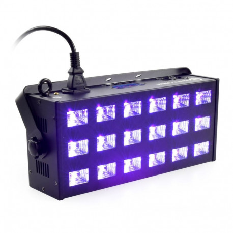 Light4me LED UV-prožektor ja stroboskoop 18x3W DMX