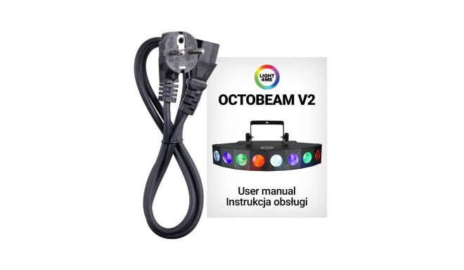 LIGHT4ME LED-prožektor OCTOBEAM V2, diskovalgusefektiga