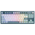 Montech MKey TKL klaviatuur gaming USB tumehall, helesinine, valge