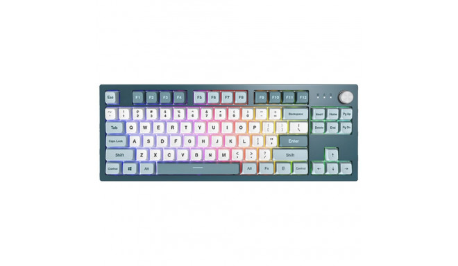 Montech MKey TKL keyboard Gaming USB Dark Grey, Light Blue, White