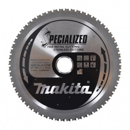 MAKITA CIRCULAR SAW 150x20x60z METAL / STAINLESS STEEL (DCS551/DCS53)