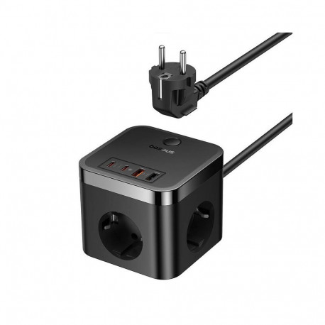 Baseus pistikulaud PowerCombo universaalne siseruumidele, must