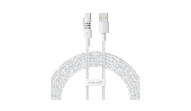 Baseus Gem USB A to USB C kiirlaadimiskaabel 2 m 100 W valge