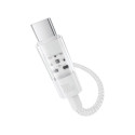 Baseus Gem USB A to USB C kiirlaadimiskaabel 1 m 100 W valge
