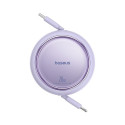 Baseus Free2Pull Expandable USB C to iP Ligtning fast charging cable 1 m 20 W Purple