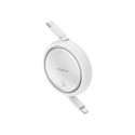 Baseus Free2Pull laiendatav USB C to iP Lightning kiirlaadimiskaabel 1 m 20 W valge