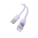Baseus Gem USB to IP 2.4A kiirlaadimise kaabel 2 m lilla