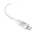 Baseus Gem USB to IP 2.4A kiirlaadimise kaabel 2 m valge