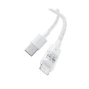 Baseus Gem USB to IP 2.4A kiirlaadimise kaabel 2 m valge