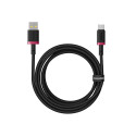 Baseus Dura USB Type A to Type C 60 W kiirlaadimise kaabel 2 m must, punane