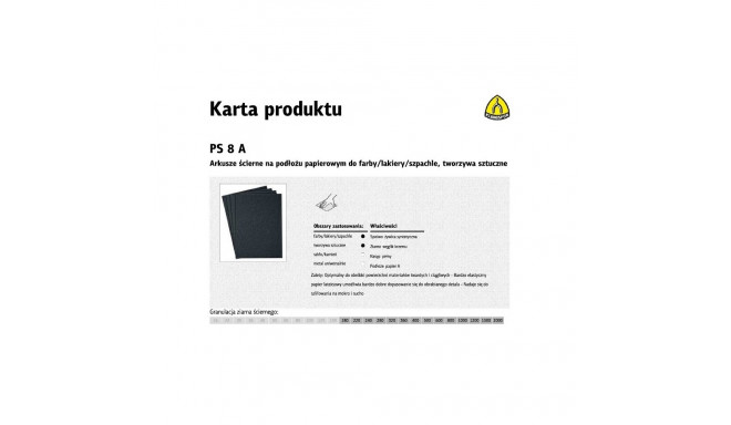 K.WATER-BASED PULP PAPER P 220 PS8A/50pcs