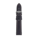 Zeppelin nahkrihm must, 22 mm