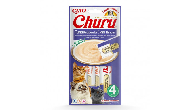 INABA Churu Tuna with clam flavour - cat treats - 4x14 g