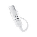 Baseus Gem USB C to USB C kiirlaadimiskaabel 1 m 100 W valge