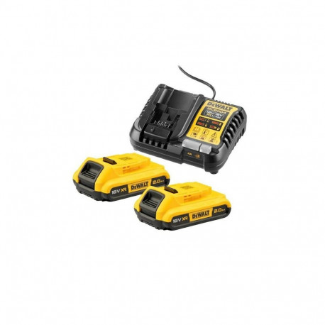 DEWALT akukomplekt (2x 18V/2Ah pluss DCB1104)