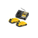 DEWALT akukomplekt (2x 18V/2Ah pluss DCB1104)