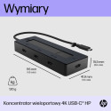 HP 4K USB-C mitmeportiline jaotur