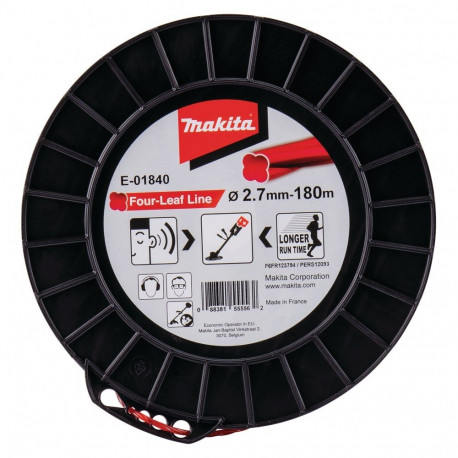 MAKITA trimmerilõng CLOVER monofiilne nailon 2.7mm/180m