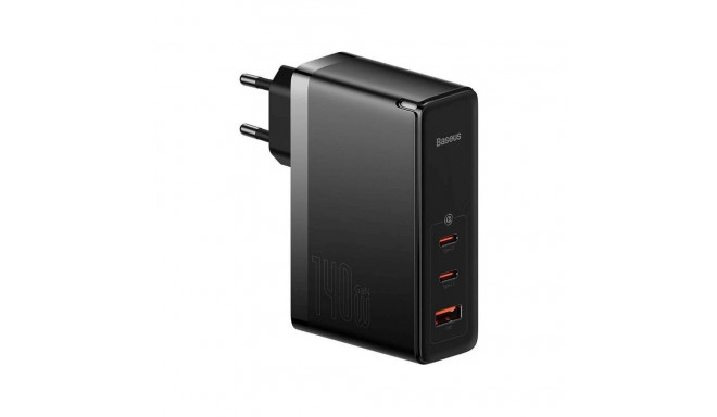Baseus GaN5 Pro laadija 2xUSB-C, USB-A 140W + USB-C kaabel, must
