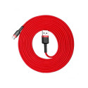 Baseus CATKLF-U09 mobiiltelefoni kaabel must, punane 3 m USB A USB C