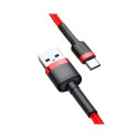 Baseus CATKLF-U09 mobiiltelefoni kaabel must, punane 3 m USB A USB C