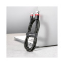Baseus Cafule USB kaabel 2 m USB A USB C must, punane