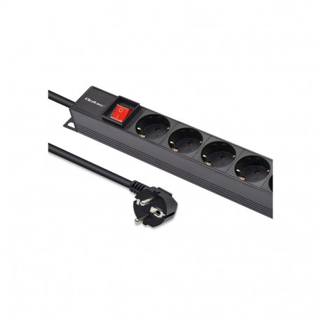 Qoltec alumiinium PDU RACK jaoks 16A 16 x SCHUKO vertikaalne 1,8m