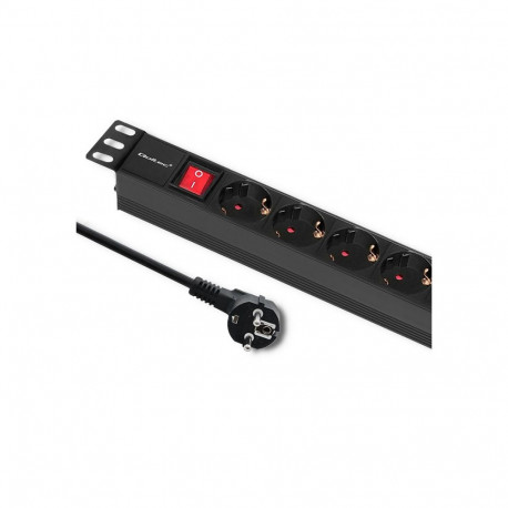 Qoltec Power Strip for 1U RACK cabinet 8 Schuko outlets (2m) black