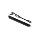 Qoltec Power Strip for 1U RACK cabinet 8 Schuko outlets (2m) black
