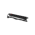 Qoltec Power Strip for 1U RACK cabinet 8 Schuko outlets (2m) black