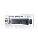 Gembird KBS-WCH-04 Wireless desktop set (keyboard + mouse), black, US-layout