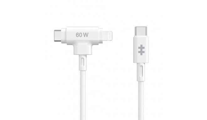 HYPER HyperJuice USB cable USB 2.0 1.5 m USB C USB C/Lightning White