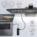 Axagon HMC-6GL sülearvuti dokk/portide replikator USB 3.2 Gen 1 (3.1 Gen 1) Type-C must, hall