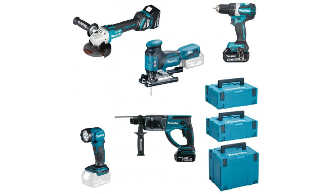 Combo Set 18V DDF484+DGA513+DHR202+DJV181+DML802