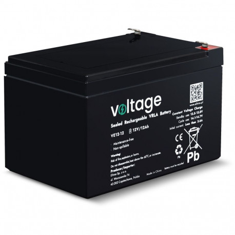 AGM-aku 12V 12Ah VE12-12 (kasutusiga 6–9 aastat)