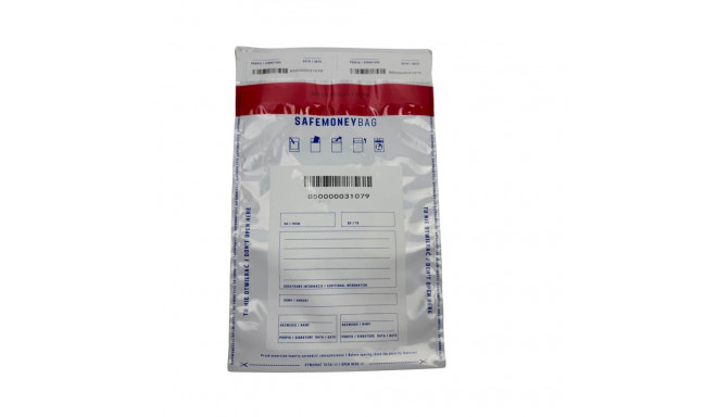 Security envelopes BESTPAK SAFEMONEYBAG deposit envelopes 190x260+35 mm B5 100 pcs. Transparent