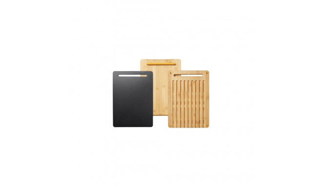 Fiskars 1057550 kitchen cutting board Rectangular Bamboo, Plastic Bamboo, Black