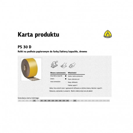 KLINGSPOR PAPIER ROLKA 115mm PS30D P 40 (50mb)