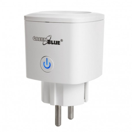 GreenBlue WiFi remote controlled socket, Android/iOS/Alexa/Google Home, energy cons. Energy, timer, 