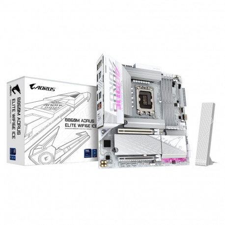 Gigabyte emaplaat B860M AORUS ELITE WF6E ICE Intel Core Ultra Series CPUs, 12+1+2+1 Phases VRM, kuni