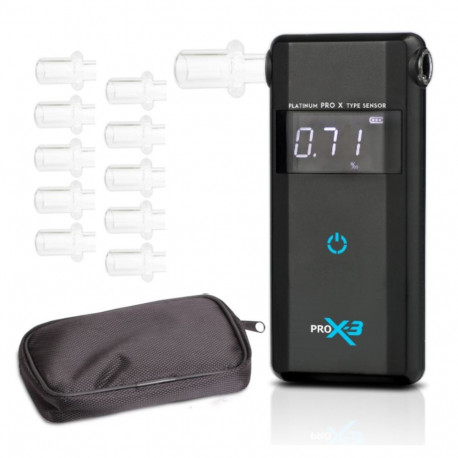 AlcoFind PRO-X-3 breathalyzer + mouthpieces, 12mc calibration